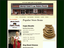 Tablet Screenshot of jerryleescajunfoods.com